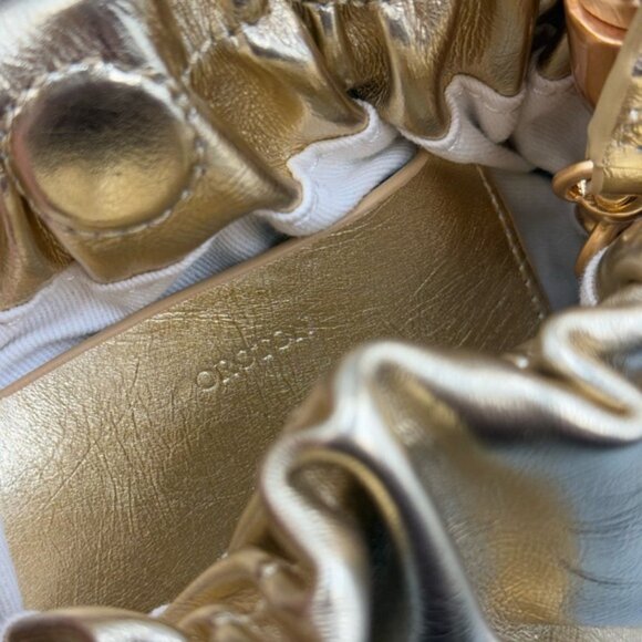 🆕 OROTON 🧿 NWOT Gretel Mini Top Handle, Metallic Gold - Picture 9 of 15
